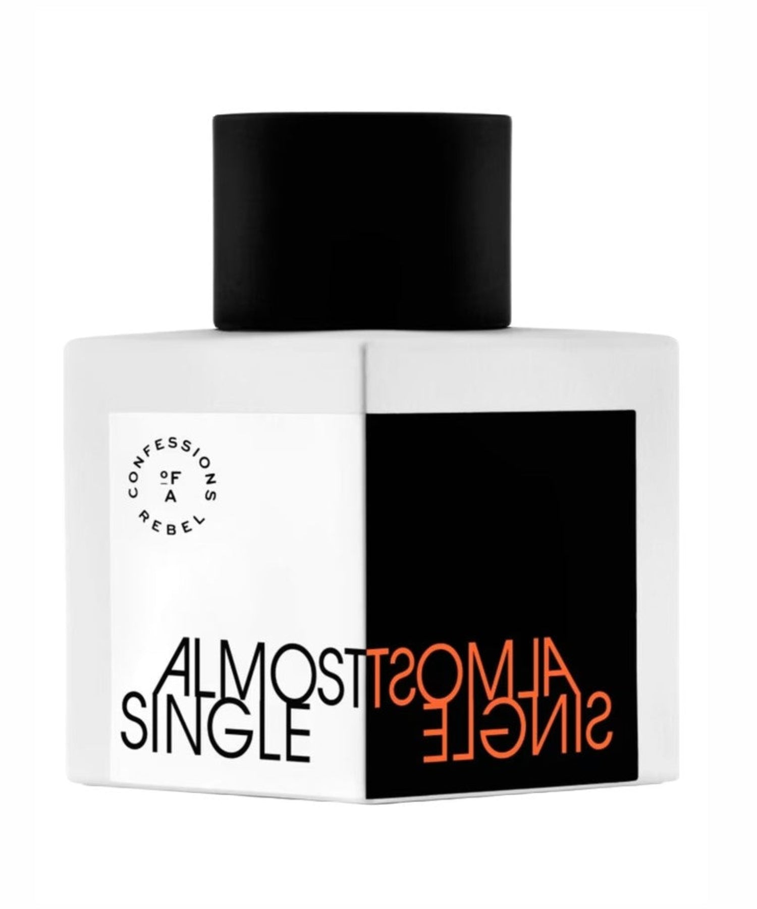 confessions of a rebel almost single Perfume bottle labeled 'Almost Single' by Confessions of a Rebel on a white background